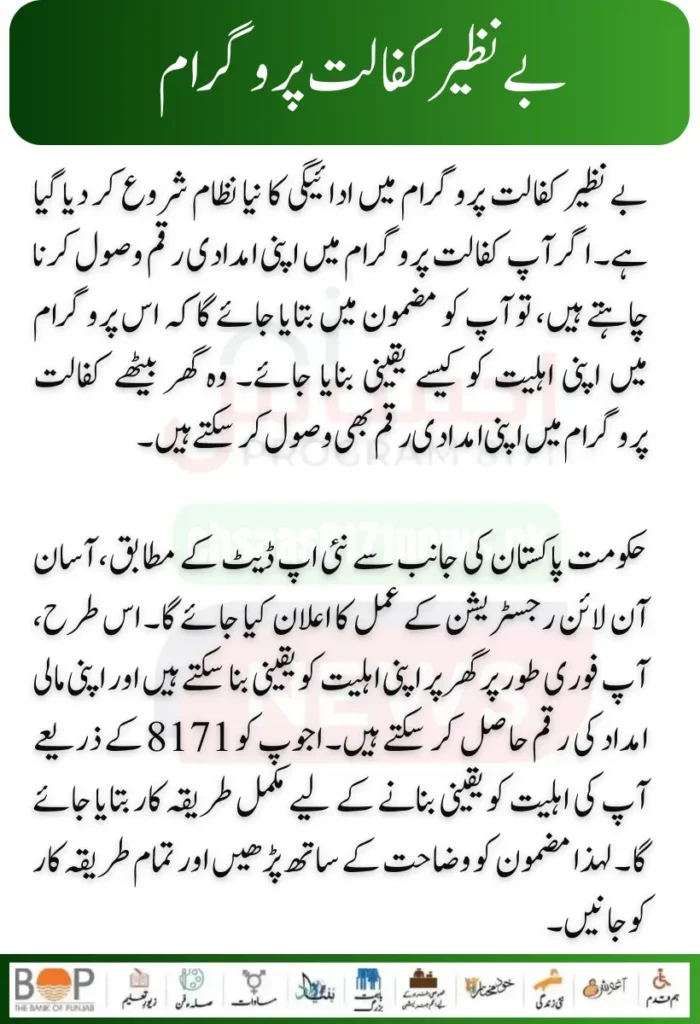 Benazir Kafaalat Program
