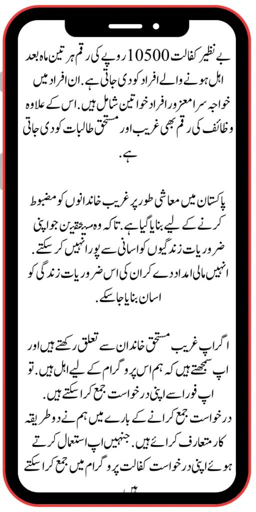 Benazir Kafaalat Program