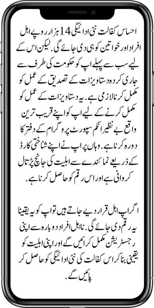 Ehsaas Kafaalat New Payment 14000