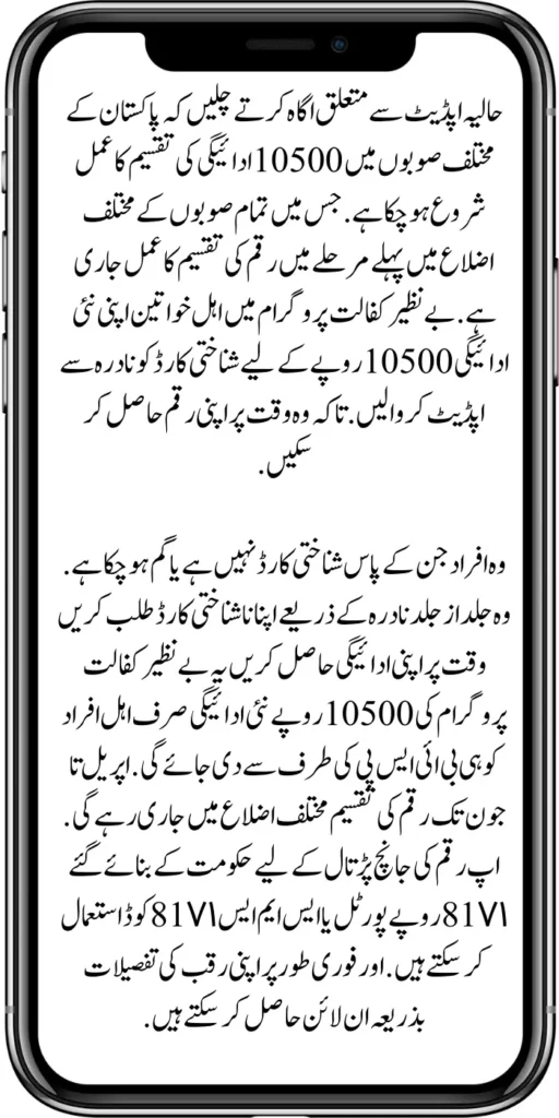 BISP 10500 Payment