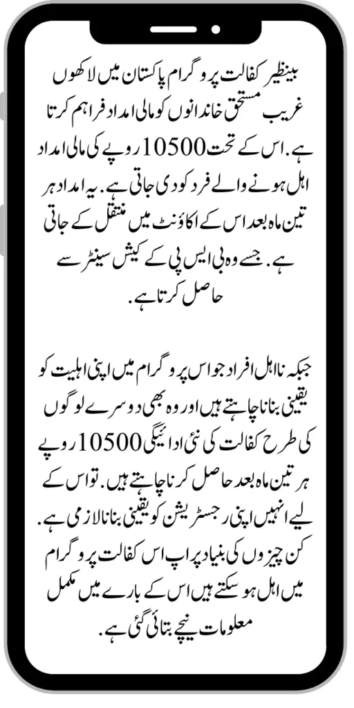 Benazir Kafaalat Programme
