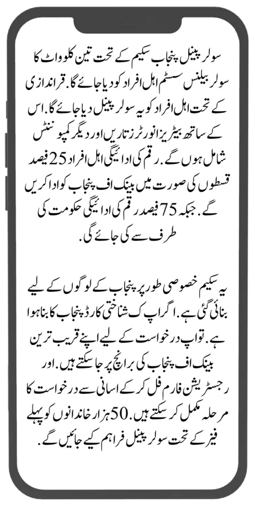 Punjab Solar Panels Scheme