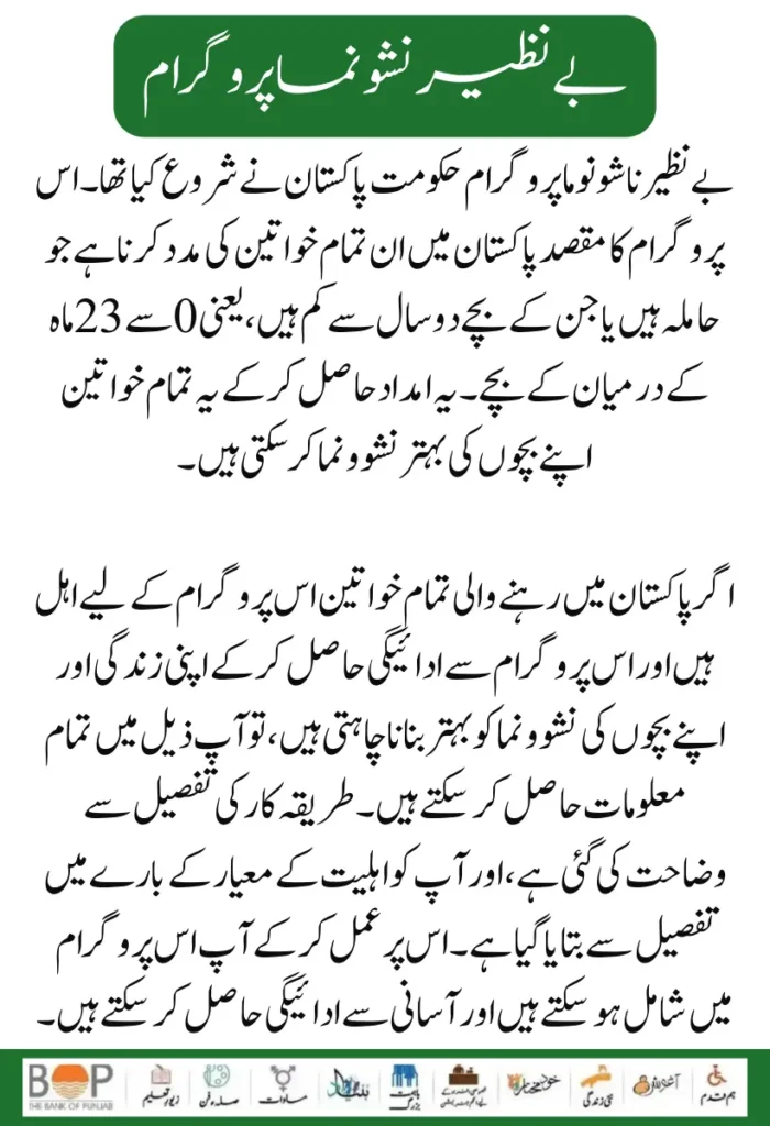 Benazir Nashonuma Program 